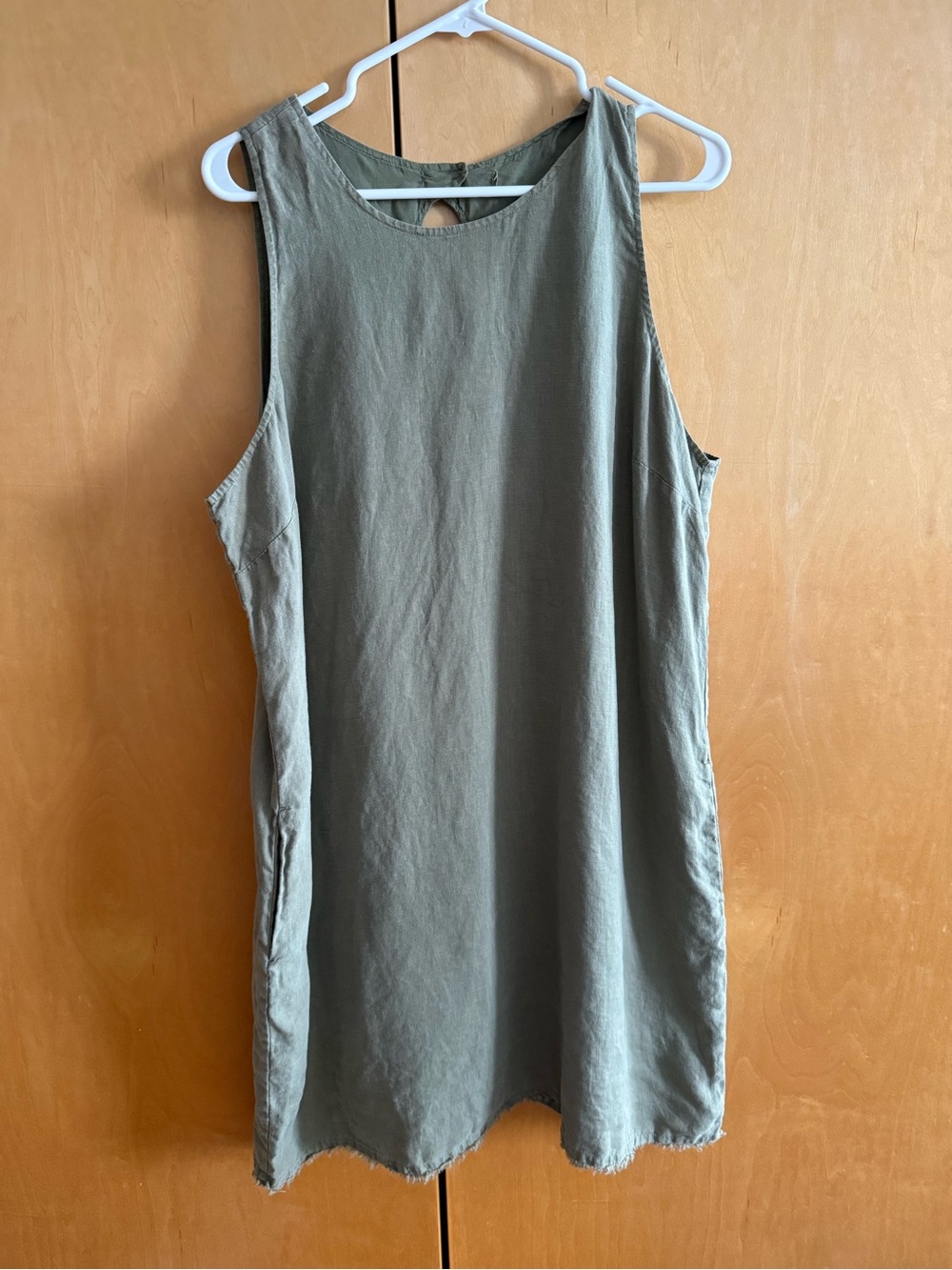 Tommy Bahama Olive Sleeveless Asymmetrical Tunic